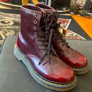 Vegan cherry red dr. martens size 7
